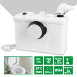 SWANEW 700W Hebeanlage, 190L/min Schmutzwasserpumpen mit niedrigem Geräusch (39dB), Kleinhebeanlage, 4 in 1 Schmutzwasserpumpen
