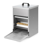 SWANEW Futterautomat Hühner mit Trittplatte, Deckel, 5kg verzinkt, Futterspender Hühner, Hühner Zubehör