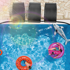 SWANEW Poolheizung Solar, Sonnenkollektor Pool 113 x 69 x 35cm, Solarheizung 10000 L/H, 32-40mm Anschluss Erweiterbar