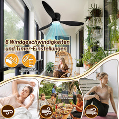 Deckenventilator Mit Beleuchtung, 132cm