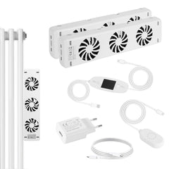 SWANEW Heizkörper Ventilator, Ventilatoren für Unterheizungen und Heizkörper, Heizungsventilator Sparen von Energie und Heizkosten bietet