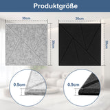 SWANEW Akustikpaneele selbstklebend, Akustikplatten, Akustikschaumstoff, 30x30x0.9cm
