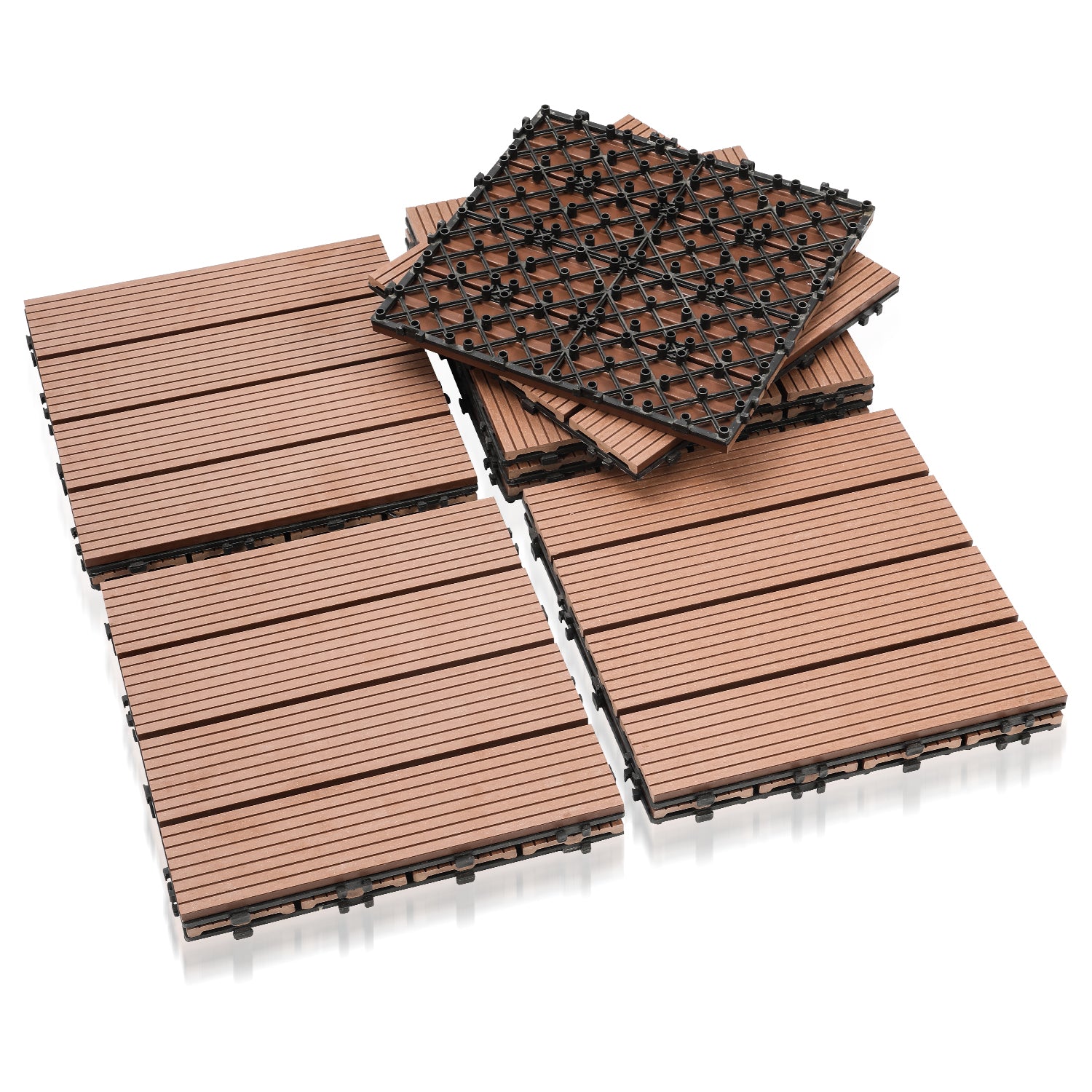 WPC Terrassenfliesen mit Klick-System