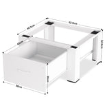 SWANEW Waschmaschinen Untergestell - Waschmaschine Sockel mit integrierter Schublade, verstellbares Podest, 62.5x54.5x32.5cm
