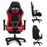 SWANEW Bürostuhl Gaming Stuhl, Ergonomischer Computerstuhl, Gaming Chair mit Fußstütze, Lendenkissen und Kopfkissen, 150 kg Belastbarkeit