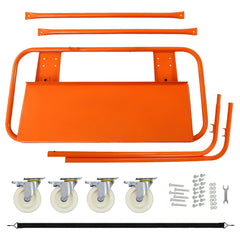 SWANEW Plattenwagen, bis 1000kg, Transportwagen, Plattentransporter, 4 Lenkrollen mit Bremse