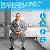 SWANEW Duschhocker für Senioren Duschstuhl mit Armlehnen und Rückenlehne Badezimmerhocker bis 136kg Badhocker Höhenverstellbar Badhocker für die Dusche