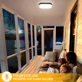 SWANEW 15W LED Außenleuchte Wandleuchte Außenwandleuchte 4000K Neutralweiß IP54 wasserdicht
