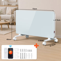 SWANEW Infrarotheizung 2000W / 2500W, Konvektor Heizung mit 24-h-Timer