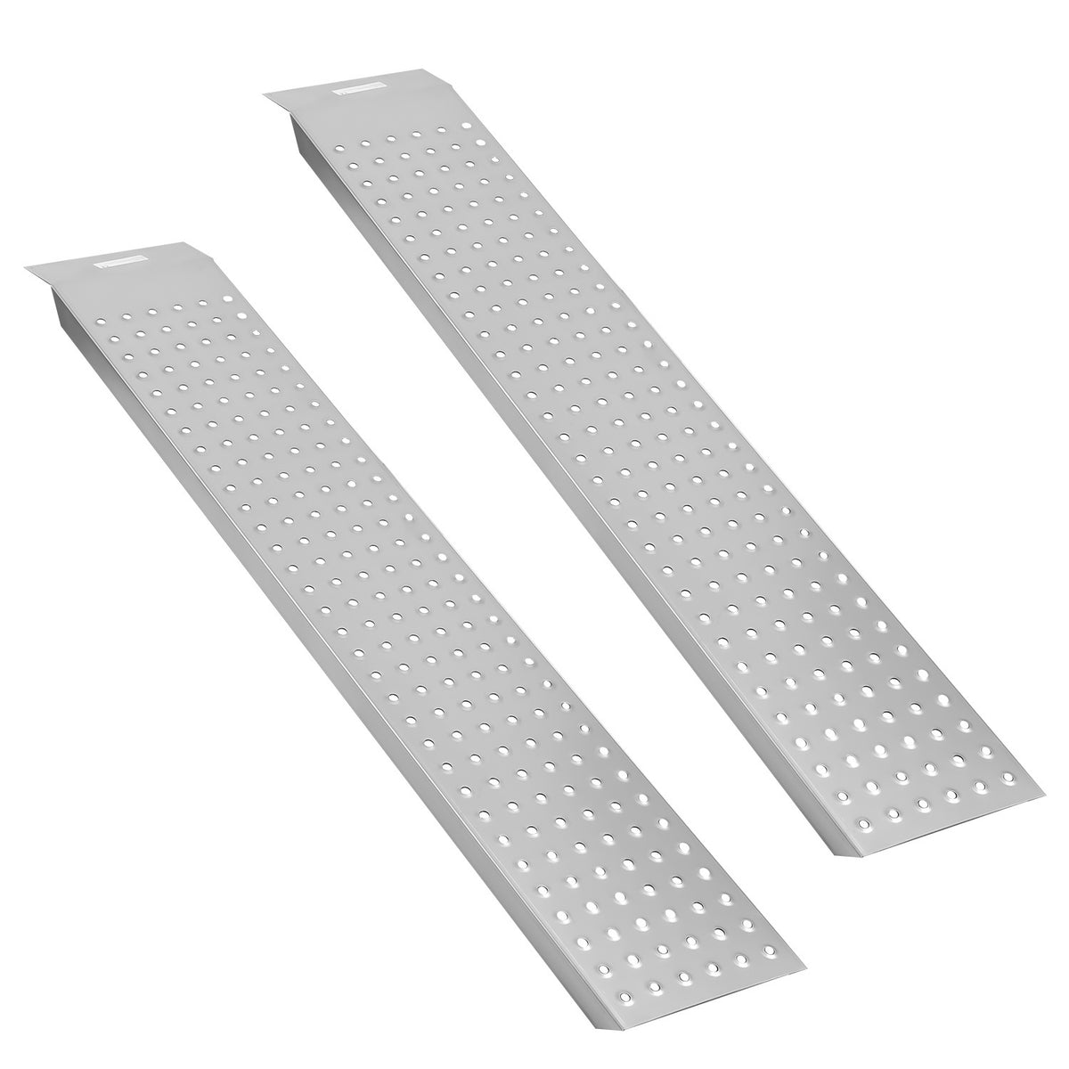 SWANEW 2 Stück Auffahrrampe 135cm, Laderampe Verladerampe verzinkter Stahl, Anhängerrampe max. 400kg, rutschfeste Verladeschiene, Motorradrampe