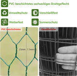 SWANEW Hühnerstall Hühnerhaus Saustierkäfig 3x4x2m Geflügelstall Außengehege Freilaufgehege Verzinkter Stahl Hühnerhaus