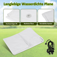 SWANEW Freilaufgehege Hühnerstall 3x6x2m, Geflügelstall mit Schloss, Hühnerhaus, Verzinkter Stahl