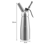SWANEW Sahnespender Aluminium/Edelstahl Sahnesyphon, 0,5 L Mit 3 Edelstahl Deko-Düsen und Reinigungbürste