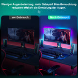 SWANEW Neon LED Strip RGBIC LED Streifen 133cm für 32 Zoll PC-Monitor, Neon Lichtband, PC Hintergrundbeleuchtung, USB Led Beleuchtung mit App-Steuerung [Energieklasse F]