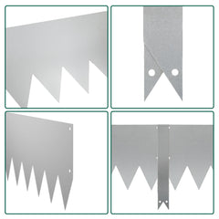 SWANEW Rasenkante Metall, Höhe 20cm, Beeteinfassung, mit Dornen, Mähkante