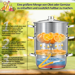 Dampfentsafter Saftpresse Edelstahl