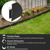 SWANEW Rasenkante Beeteinfassung, Verzinkt Metall Beetumrandung 100x15cm/18cm Mähkante Palisade Gartenbeet