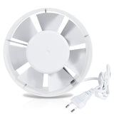 SWANEW Badlüfter Fan Rohrventilator 100mm mit Rückstauklappe Badezimmerlüfter Bad Rauchabzug Ventilator 130m³/h Rohrlüfter