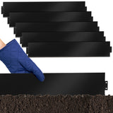 SWANEW Rasenkante Beeteinfassung, Verzinkt Metall Beetumrandung 100x15cm/18cm Mähkante Palisade Gartenbeet
