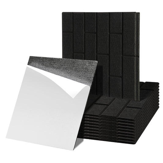 SWANEW Akustikplatten Selbstklebend, Hohe Dichte Akustikpaneele, Schallabsorber, Dünne Schallschutzplatten