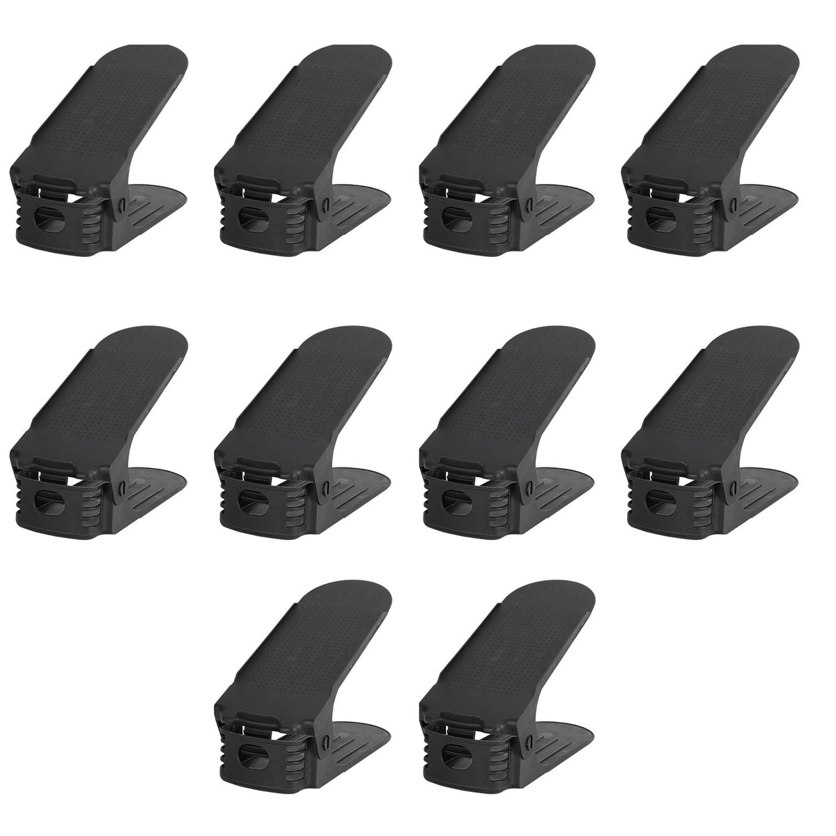 SWANEW 10-50× Schuhstapler, Plastik Verstellbarer Schuhhalter, Schuh Organizer, Schuhregal