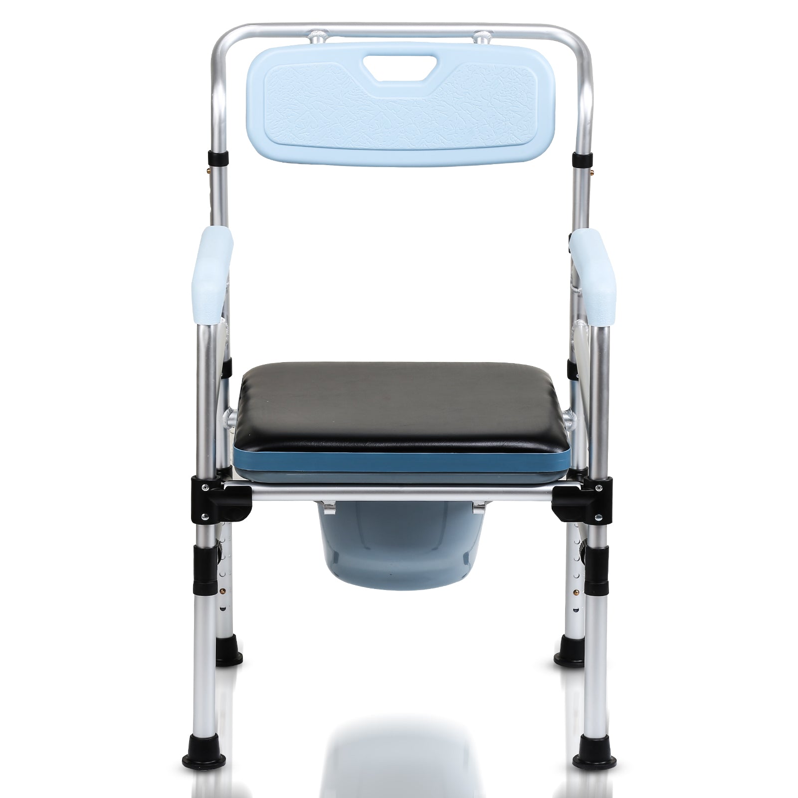 Toilettenstuhl, Duschhocker, WC-Stuhl Höhenverstellbar 42-54cm