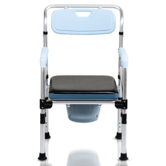 Toilettenstuhl, Duschhocker, WC-Stuhl Höhenverstellbar 42-54cm