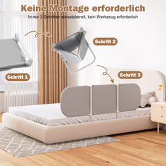 SWANEW Bettgitter Rausfallschutz Klappbar, 120/150/180cm, Höhenverstellbar, Bettschutzgitter, Tragbar Kinderbettgitter