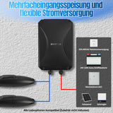SWANEW Automatischer Flügeltorantrieb, Doppelflügeltorantrieb, mit 6 Fernbedienungen, Warnleuchte