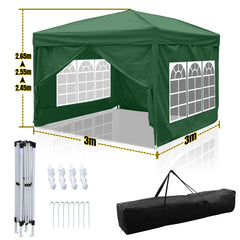 Faltpavillon 3×3 m wasserdicht