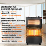 SWANEW Gasheizer für Gasflasche, Gasheizung, 4200W + 1200W Gas-Elektro-Heizgerät,