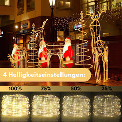 SWANEW 10 Meter LED Lichterschlauch Außen, Wasserfest LED Schlauch, mit Fernbedienung & Timer, Dimmbar & Memory-Funktion, IP65 [Energieklasse F]