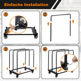 SWANEW Plattenwagen, Transportwagen, Tragkraft bis 680kg, für Gipskartonplatten, Holzplatten