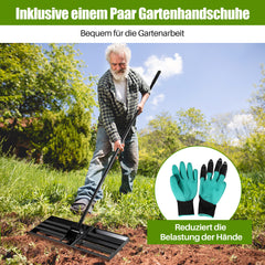 SWANEW Rasen rakel, Rasenschieber, Flächenebner,  Wiese Rechen, 75cmx25cm