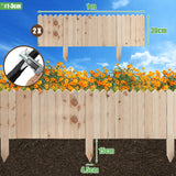 SWANEW Rasenkante Holz, Beetumrandung, Steckzaun, Gartenpalisade