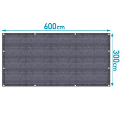 SWANEW Vorzeltteppich Outdoor Camping Teppich Zeltteppich HDPE Zeltunterlage Campingteppich Campingmatte Grau Blau