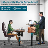 SWANEW Schreibtisch, Elektrischer Höhenverstellbarer Tischgestell 3 Memory-Steuerung, Mit Tischplatte, Standing Desk