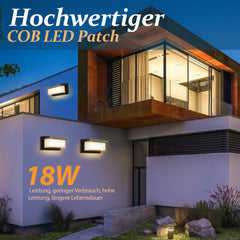 SWANEW LED Wandleuchte 18W LED Wandlampe Sensor Wandleuchte IP65 Außenleuchte mit Bewegungsmelder