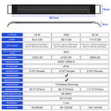 SWANEW LED Aquarium Beleuchtung, 24/7 Modus, wasserdicht, 55-150cm, Aufsetzleuchte Vollspektrum Licht