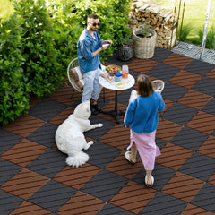SWANEW 30x30cm PP Terrassenfliesen, PP-Klickfliesen, Kunststoff-Bodenbelag