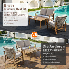 SWANEW 30x30cm PP Terrassenfliesen, PP-Klickfliesen, Kunststoff-Bodenbelag