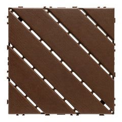 SWANEW 30x30cm PP Terrassenfliesen, PP-Klickfliesen, Kunststoff-Bodenbelag