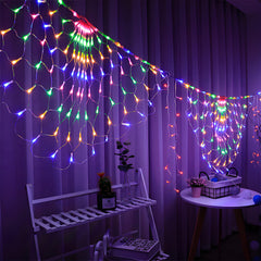 SWANEW LED Lichternetz Außen LED Lichtervorhang Lichterkette Netzlicht mit 8 Modi,  Memory-Funktion, IP44 Wasserdicht [Energieklasse G]