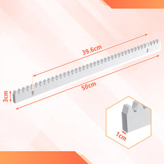 SWANEW Zahnstange verzinktem Stahl für Schiebetorantrieb, Schiebetor Toröffner, 2M Zahnschiene 4 Stück (jede 50 cm lang)