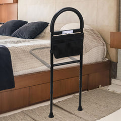 SWANEW Aufstehhilfe Bett, Aufstehhilfe Bett Senioren, mit Sensorlich, Aufstehhilfen mit Lagerung Tasche, Aufstehhilfe Höhenverstellbarer, Haltegriffe für Senioren