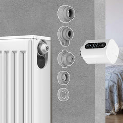 SWANEW Heizkörperthermostat, Thermostatisches Heizkörperventil, WiFi Smart Heizungsthermostat