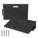 SWANEW Bordsteinrampe Gummi, Auffahrrampe, 2 Stück 10cm Hoch, Schwellenrampe mit Griff