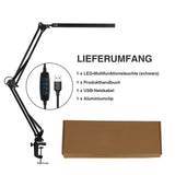 SWANEW LED Schreibtischlampe, 10W Klemmleuchte, Dimmbar Tischlampe