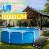 SWANEW Poolheizung Solar, Sonnenkollektor Pool 113 x 69 x 35cm, Solarheizung 10000 L/H, 32-40mm Anschluss Erweiterbar