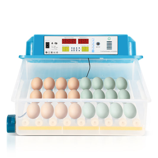 SWANEW 64 Eier Brutmaschine Vollautomatisch, Brutautomat Vollautomatisch Hühner mit Feuchtigkeitsüberwachung und Automatischer Eierrotation